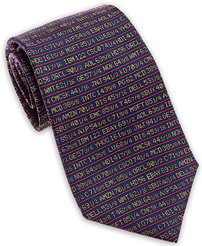 Josh Bach Men's Stock Ticker - Wall Street Silk Necktie