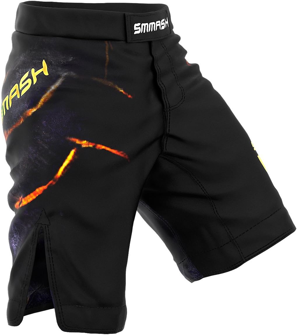 Blackwalkers Shorts MMA Mens, Professional Sportswear, Antibacterial Material, Perfect to MMA, BJJ, Grappling, Krav Maga, Kick Boxing, UFC, Workout Shorts Made in Europe