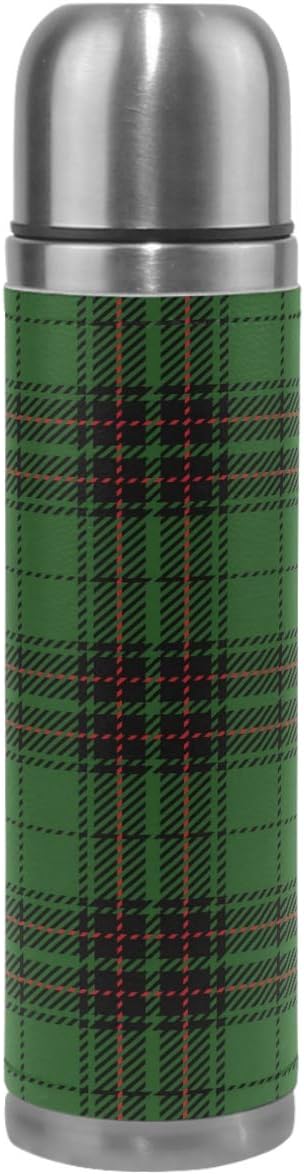 plaid thermos