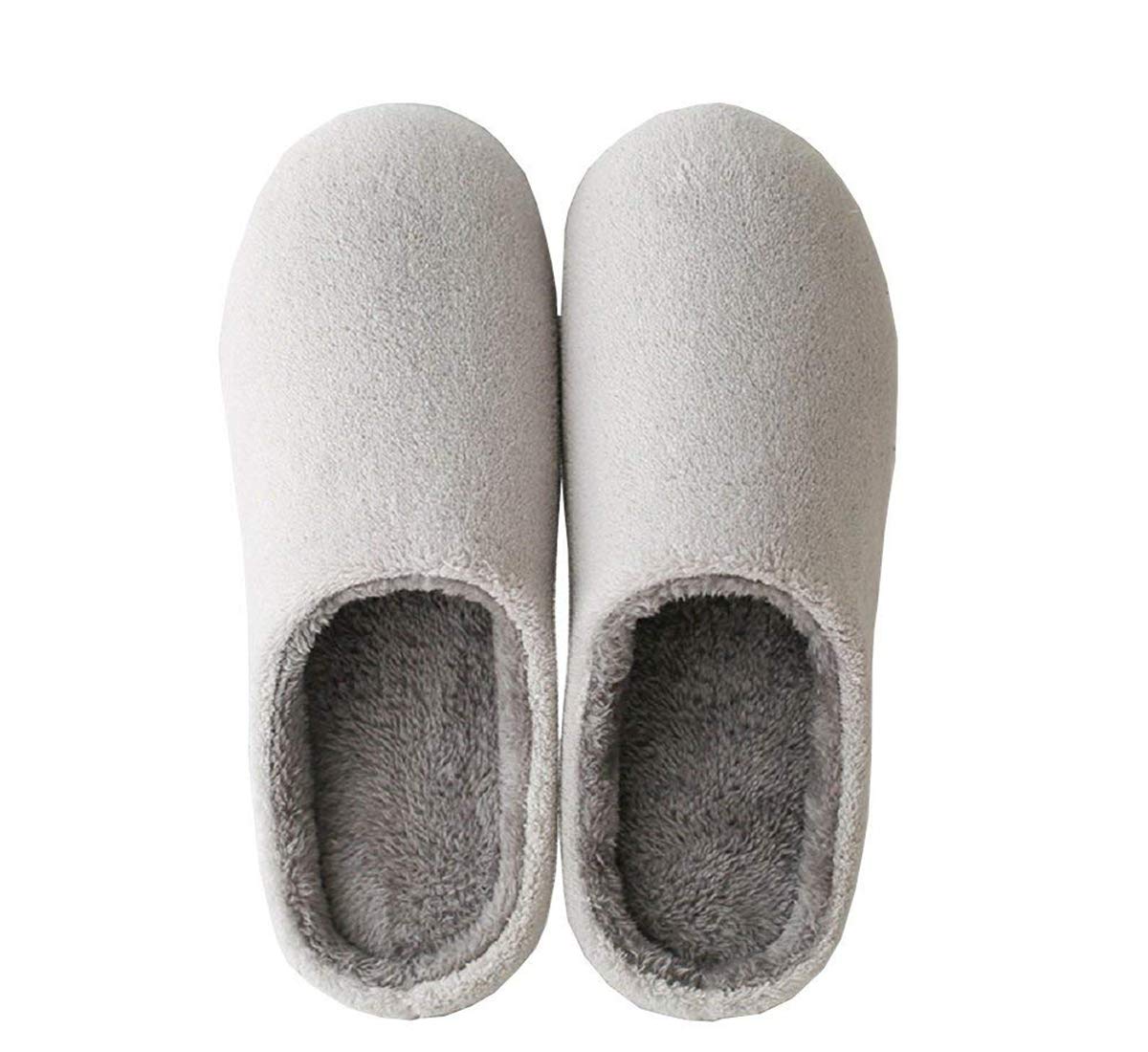 室内履き スリッパ メンズ レディース 軽量 無地 綿縫製 滑り止め 男女兼用 gray-40-41