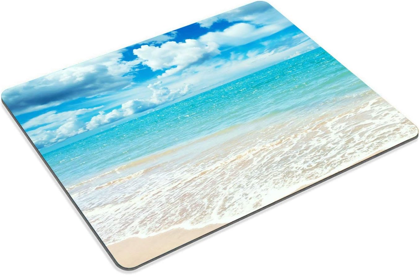Wasach Mouse Pad Custom Design,Beach Sunny day Rectangle Non-Slip Rubber Mousepad Gaming Mouse Pad, MultiColor 06, 241L x 201W mm - Image 5