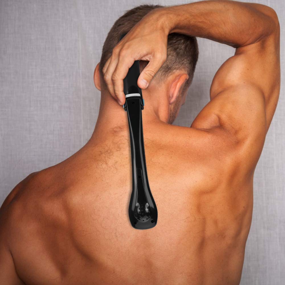 Amazon Com Back Hair Shaver Electric Back Shaver Body Grooming With Folding And Curved Handle For A Close Pain Free Shave Battery Powered Cordless Clipper Body Self Shaving Razor Trimmer Beauty