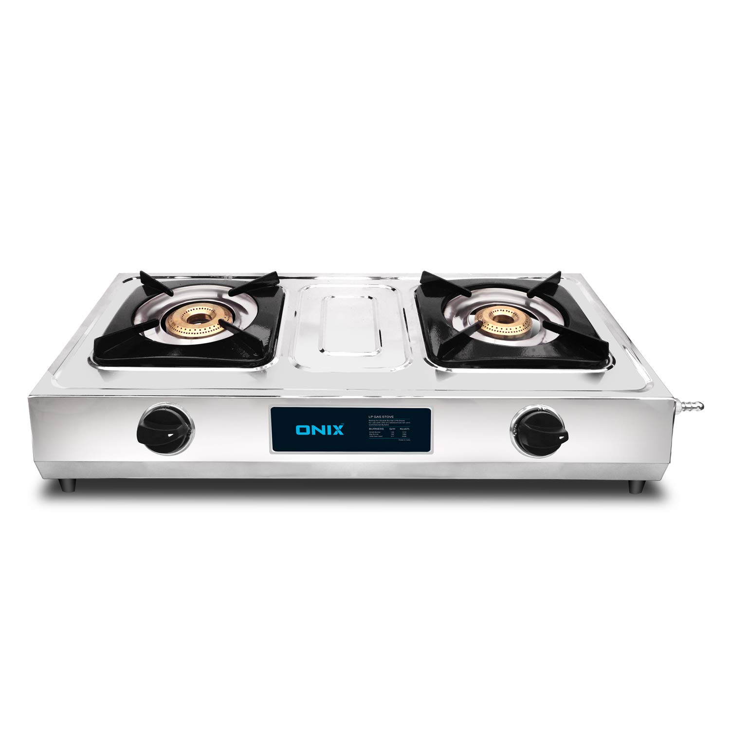 Buy Onix OGS-22B Stainless Steel 2 Burner Manual Gas Stove Online at Low  Prices in India - Amazon.in
