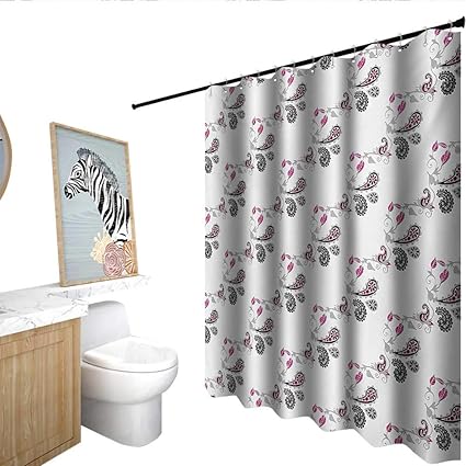 Amazon Com Homecoco Paisley Shower Curtain With Hooks Design With