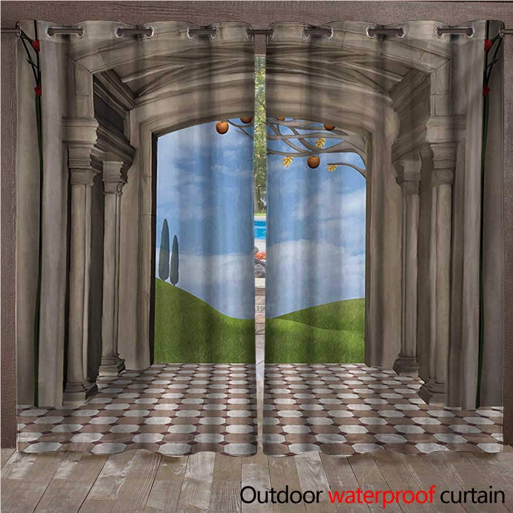 Amazon Com Country Porch Curtains Classic Architectural Entrance