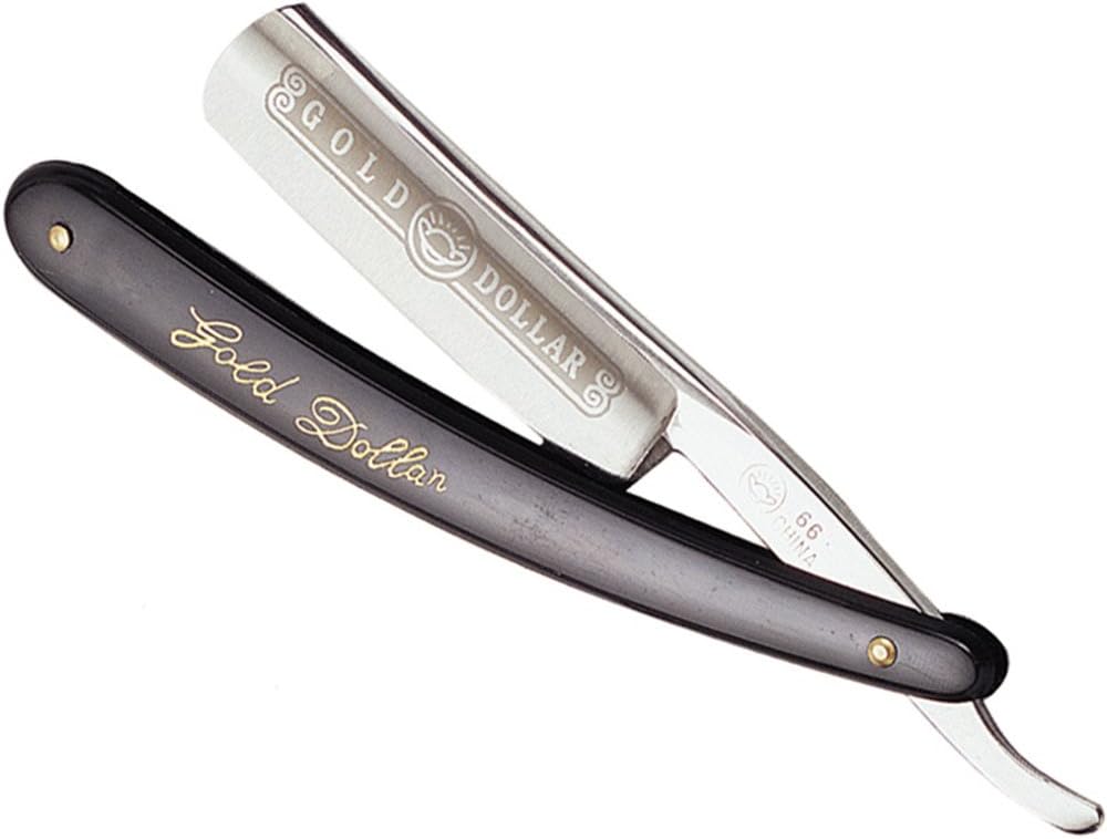 Gold Dollar Shaving Cut Throat Straight Razor Color Purple