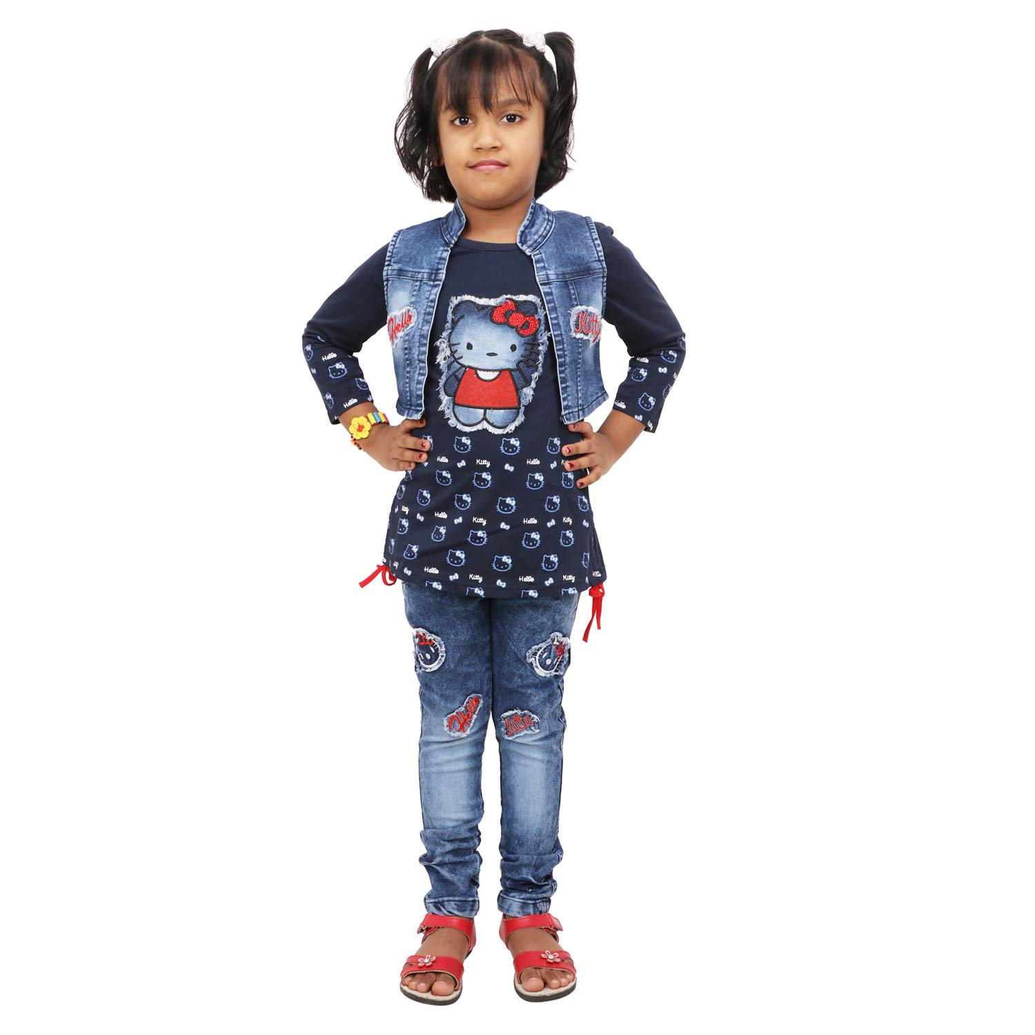 party wear jeans top for girl