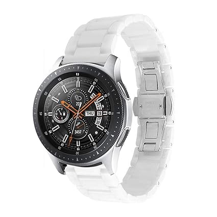 Aottom Compatible for Samsung Galaxy Watch Active 40mm Band Ceramic 20MM Women Stainless Steel Butterfly Buckle Wristband Replacement Band for Samsung ...