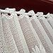 Zhh Embroidery Floral Sheer Valance for Window - White Lace Short Valances for Kitchen, Cafe, Living Room, Door Decor, Rustic Style, 21 x 59Inch, White