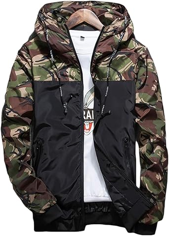 Amazon ウィンドブレーカー メンズ 迷彩 ジャケット アウトドア