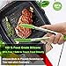 Walfos Heat Resistant Cooking Tongs with Silicone Tip, Premium Sturdy 12-inch ，9-inch and 7-inch Thick Stainless-Steel Locking Kitchen Tongs for Cooking, Barbecue, Salad, Grilling, Frying, Set of 3