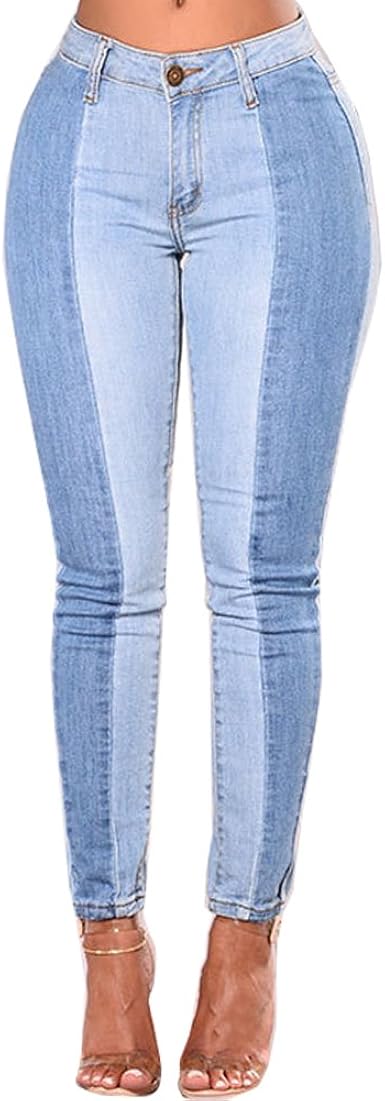 jeans with colored stitching