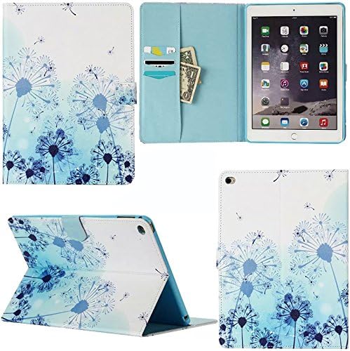 ipad Air 2 Case Business Case for Ipad Air 2 Durable Stand Book Type Full Protect Wood Grain Painted Leather Cover Case for Ipad 6,for ipad Air 2 Case (Dandelion)