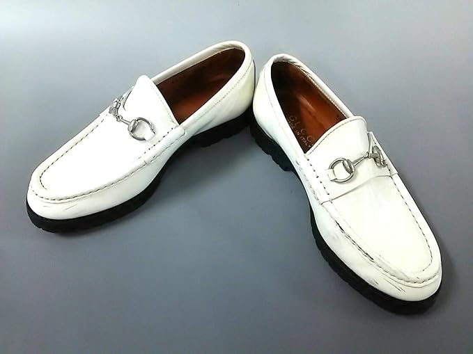 Amazon Co Jp グッチ Gucci シューズ ローファー レディース 白 ホースビット 中古 服 ファッション小物