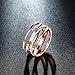 LZD 18K Rose Gold Stainless Steel Fashion Ring Women B461