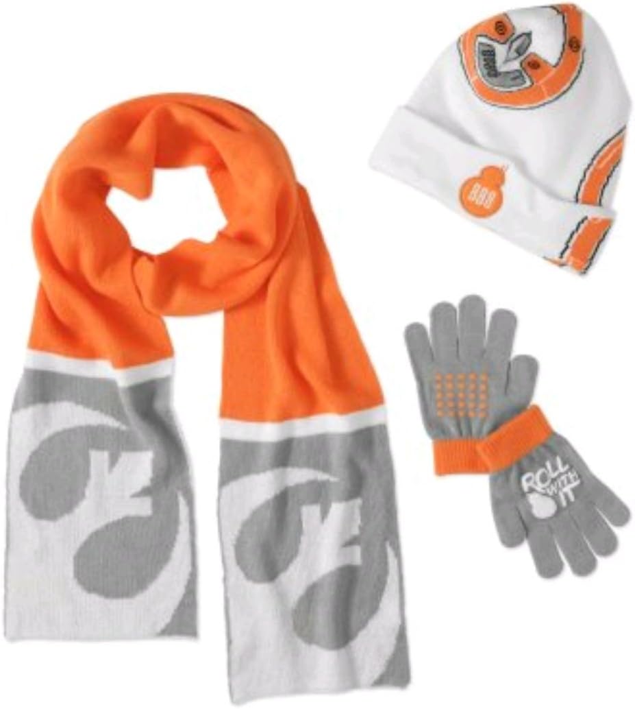 Star Wars BB8 Winter 3pc Set Hat Gloves and Scarf