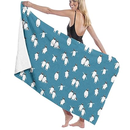 Bnujsagif Grande Serviette De Bain Ultra Absorbante Bleu