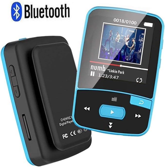 LIGHTOP MP3Player mit 8 GBit Bluetooth unterstützt FMRadio, 64 GBit
