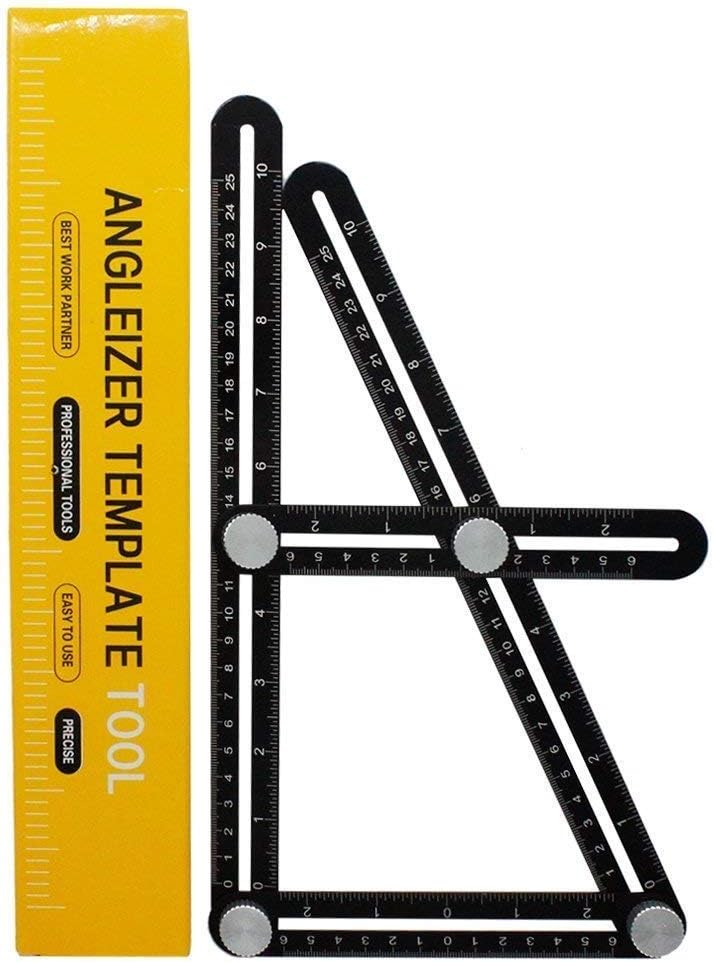 ValueHall Angle Measuring Ruler Aluminum Alloy Multi Angleizer Template Tool for Craftsmen, Builders & Handymen Angle Finder V7035-2