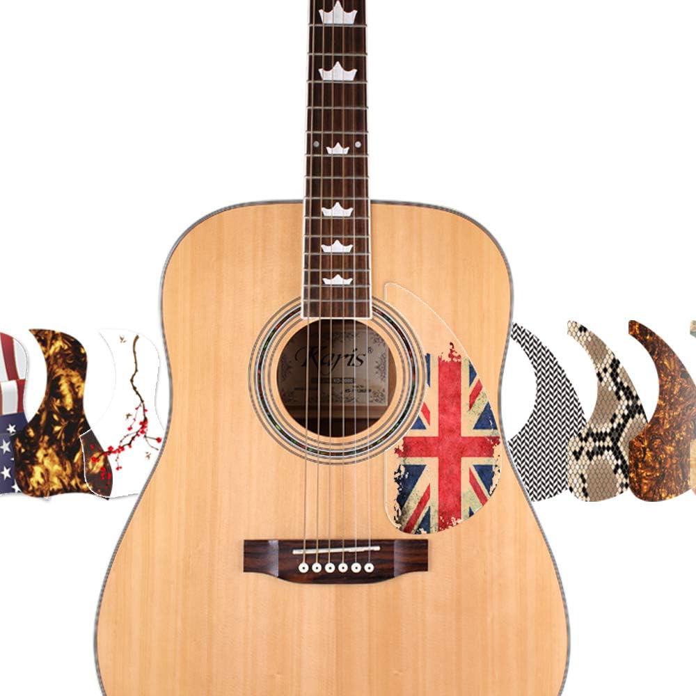 Healing Shield Premium Acoustic Guitar Pick Guards Basic Type - Checkers (004A_B)