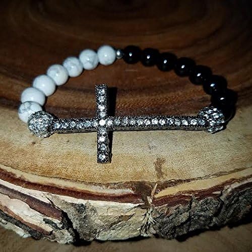 Yin Yang Cross Bead Bracelet (Strong, Stabilize and for Protection)