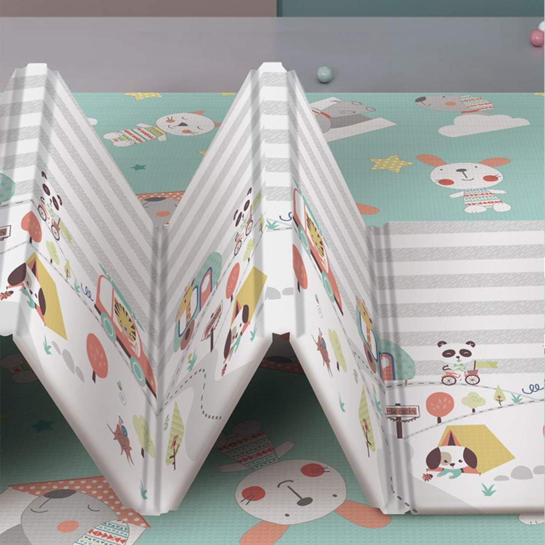 Matuke Tapis Deveil Pour Bebe Tapis De Jeu Pliable Enfants Ramper Grande Antiderapant Tapis Eveil En Ldpe Tapis Jeu Bebe Pour Enfant De La Naissance 0 X 180 X 1cm Amazon Fr Bebes