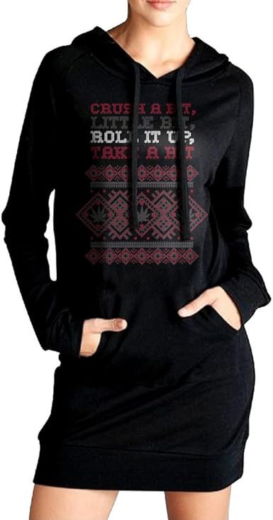 Crush A Bit Floral Ugly Women Long Sleeve Pullover Pocket Sweatshirt Hoodie at Amazon Womenâs 