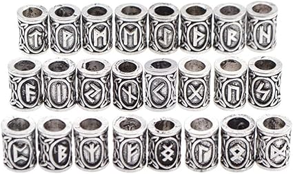 Nordic Viking Hair Ring Beads Bracelets Pendants Beards Charm