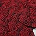 Epoint EGC1B07C-3XL Red Black Paisley Romance Fashion Waistcoat Woven Microfiber Discount Vest XXX-Large Vest