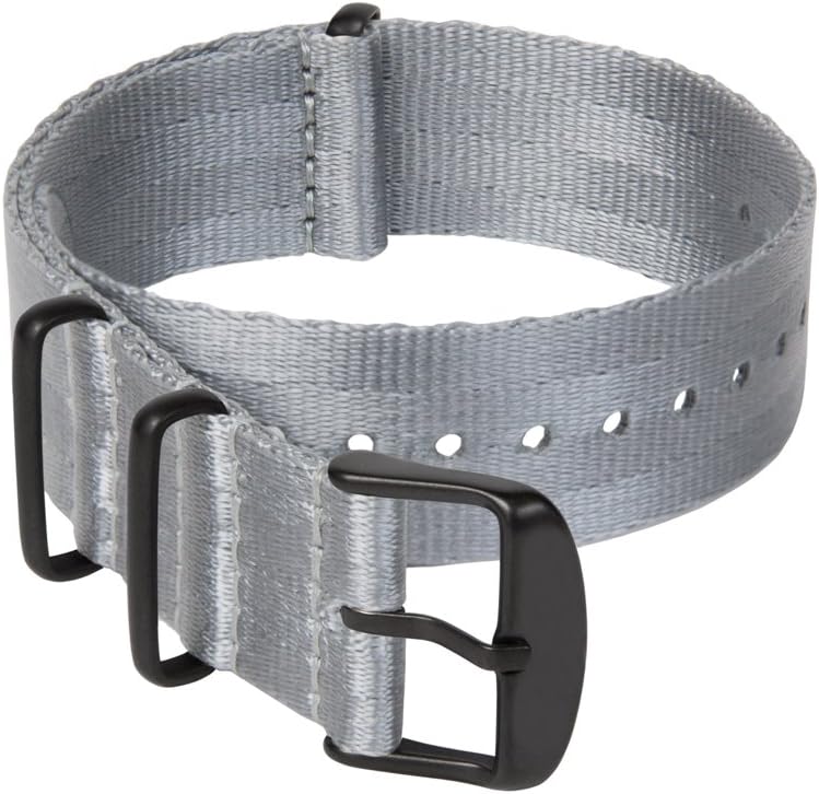 Seat Belt Weaved Nylon Premium Quality NATO Straps - Choice of Color and Size (18mm, 20mm, 22mm)