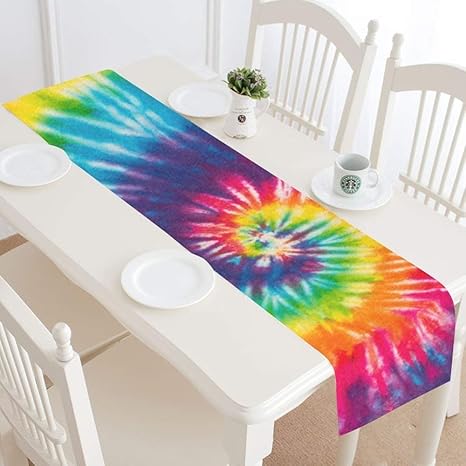 Amazon Com Cotton Linen Burlap Table Runner 16 X 72 Inch Rainbow