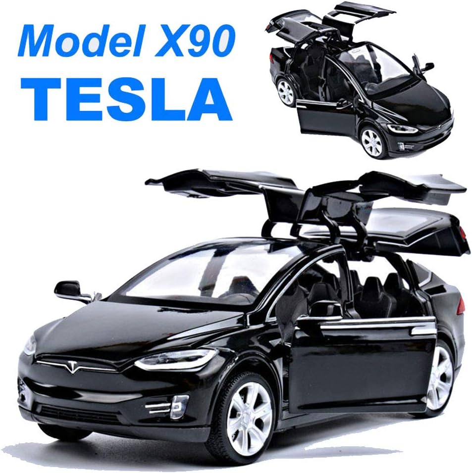 Model Car Sport Scale 1/32 Tesla Model X 90D SUV Diecast Model Car Boy Christmas Toy Gift Kids Toys Black