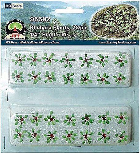 Rhubarb plants, HO-scale. 28pk