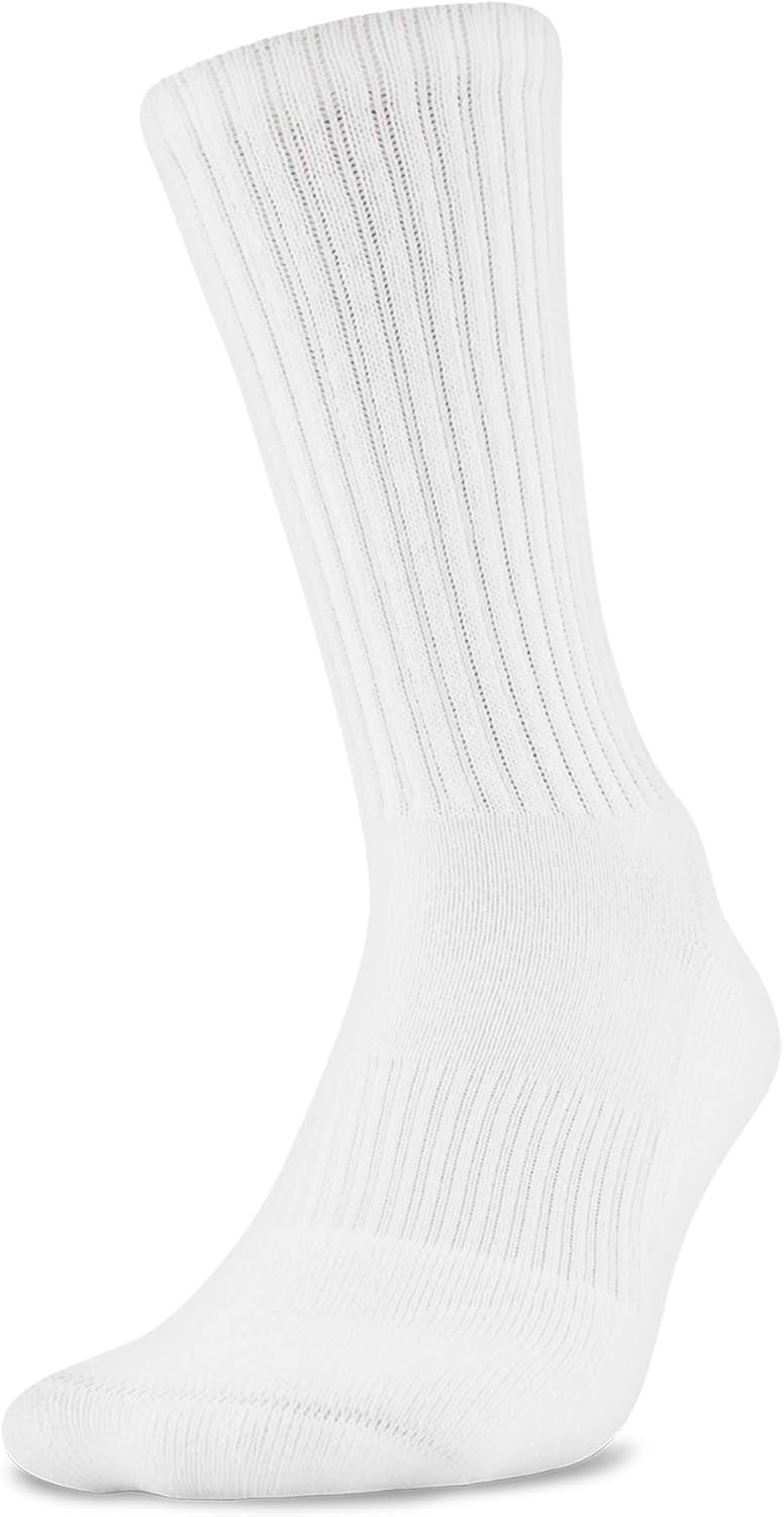 Under Armour Adult Charged Cotton 2.0 Crew Socks, 6-Pairs, White/Gray, Shoe Size: Mens 8-12, Womens 9-12: Clothing