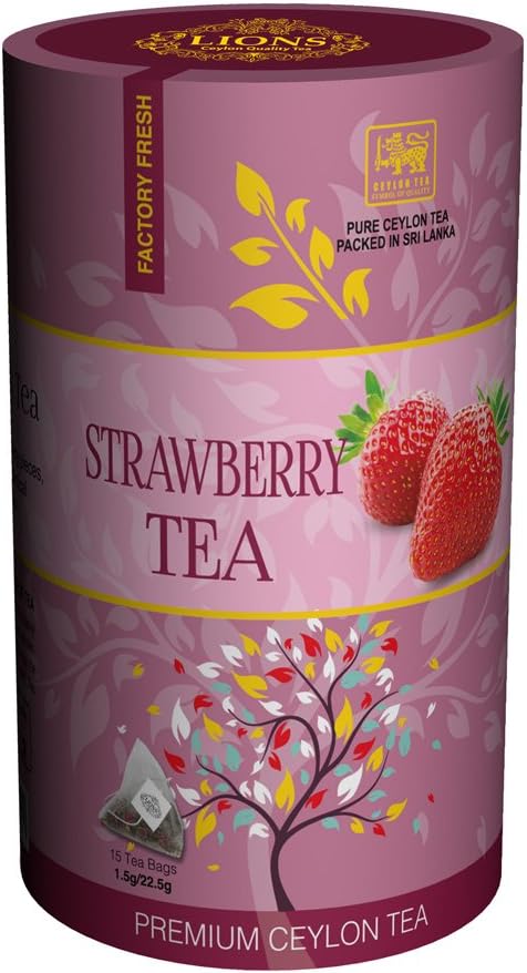 Lions Strawberry Tea, 15 Pyramid Tea Bags