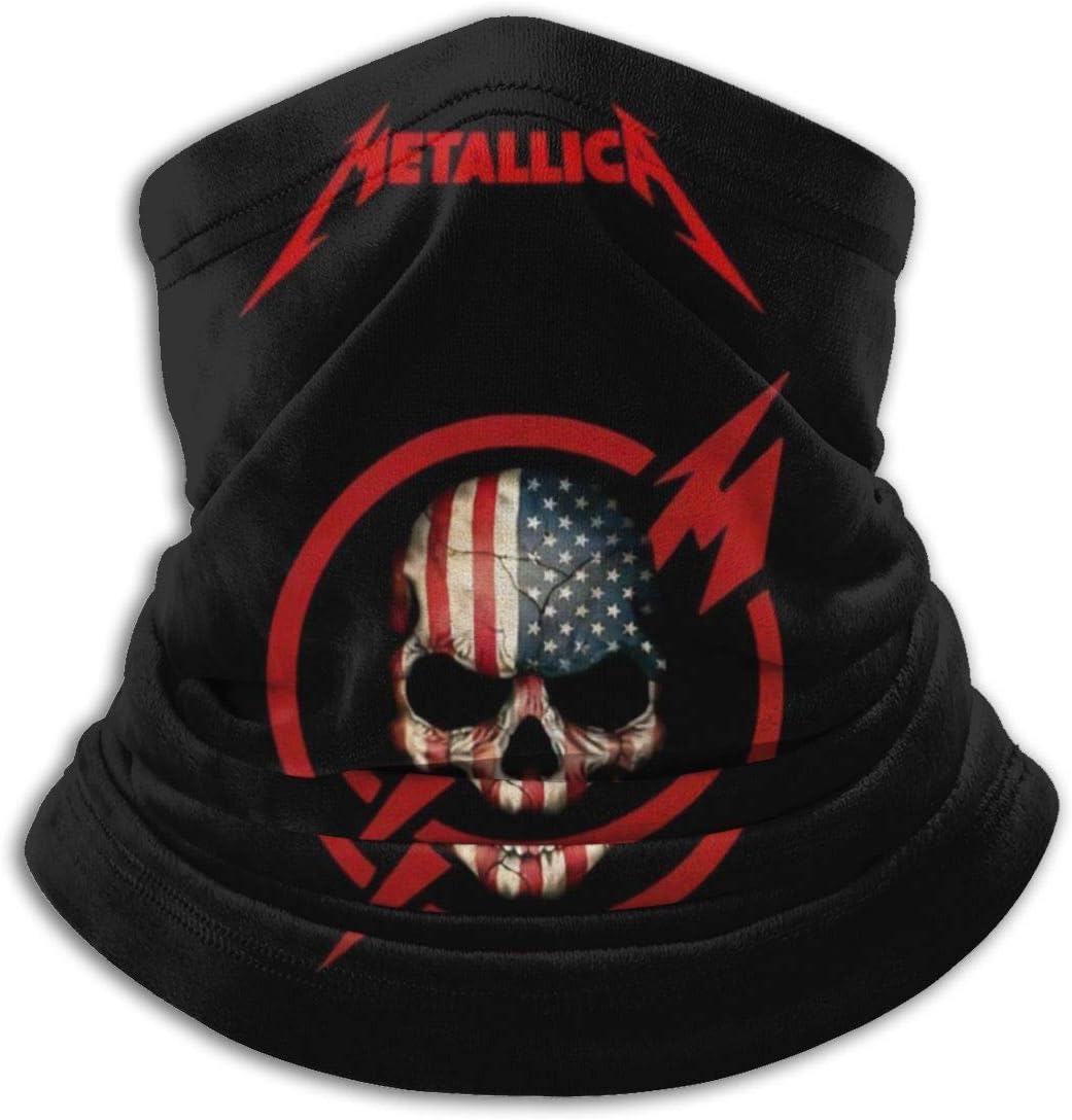 Metallica Neck Warmer Soft Microfiber Headwear Face Scarf Mask For Winter Cold Weather Keep Warm