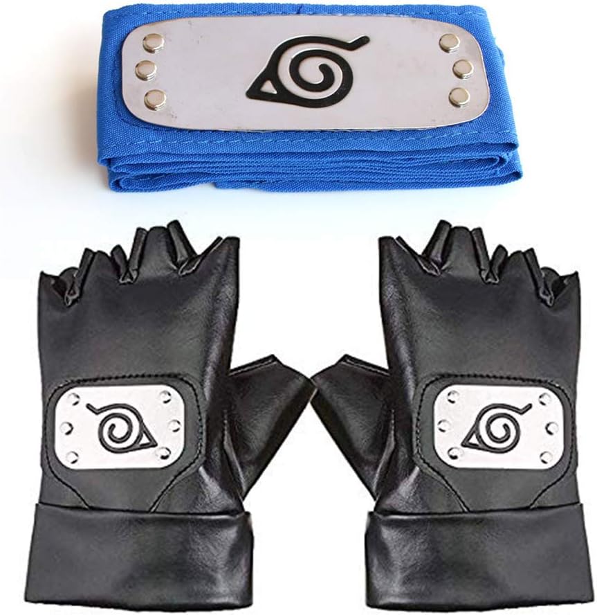 Cosplay Gloves Blue Anime Headband Anime Characters Cosplay Accessories
