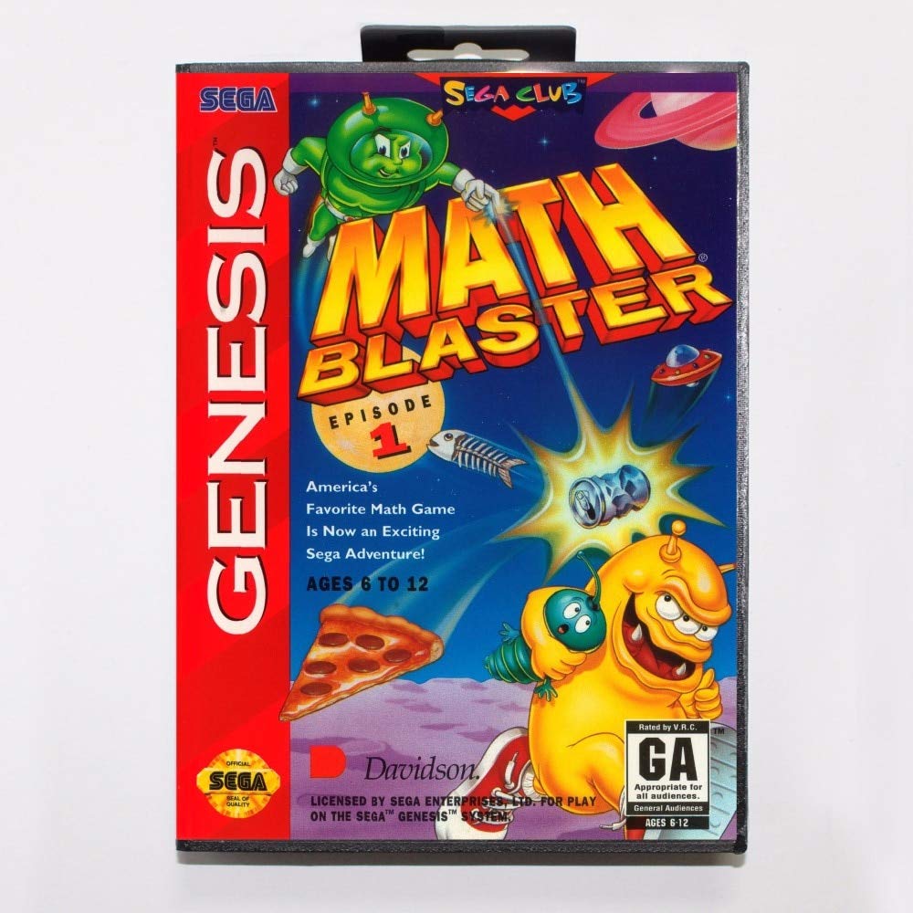 ROMGame Math Blasters Episode 1 Game Cartridge 16 Bit Md Game Card With Retail Box For Sega Mega Drive For Genesis