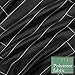 AIMJERRY Black Waterproof Fabric Shower Curtain Polyester Striped 72
