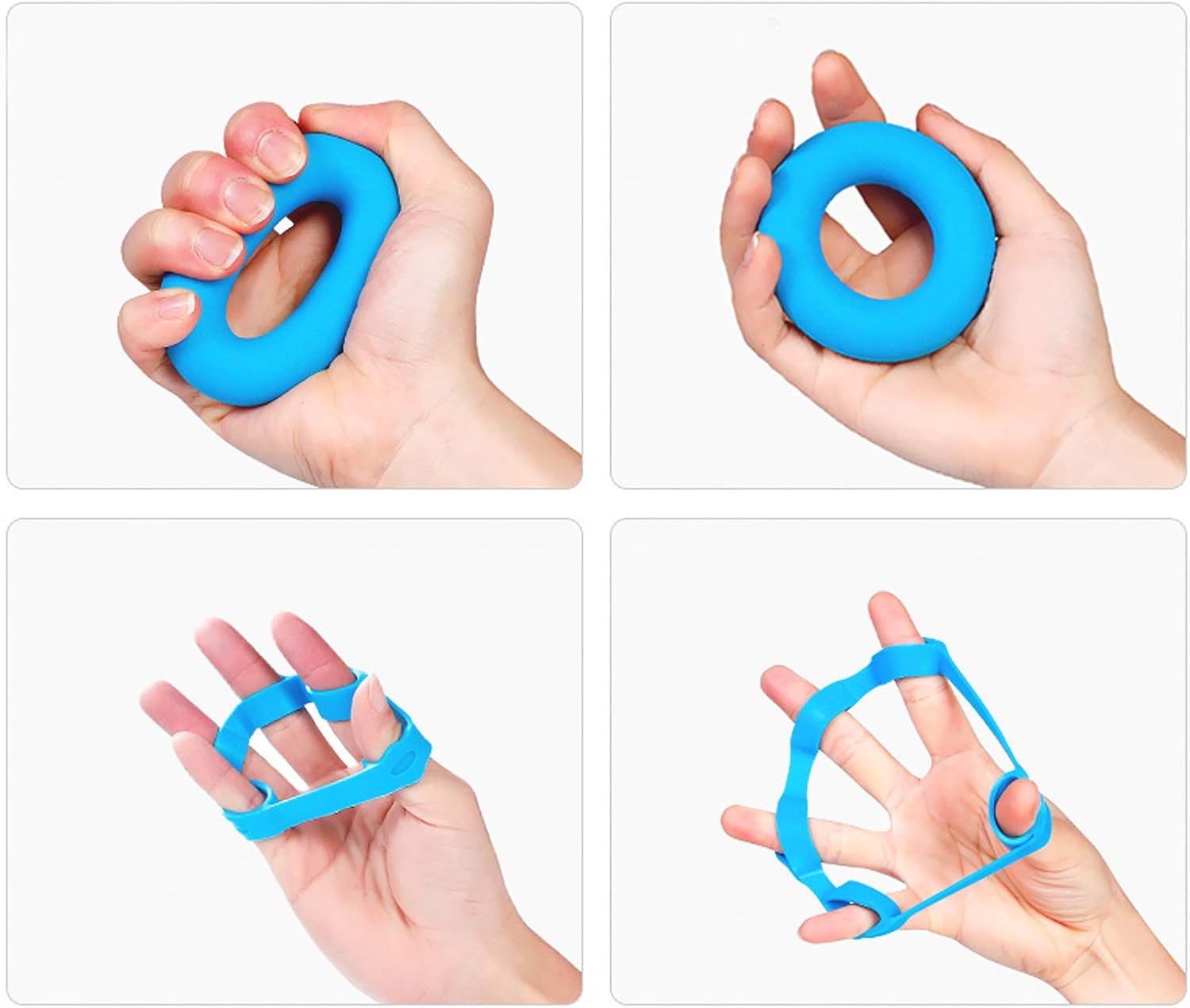 6 PCS Hand Grip Strengthener,Finger Exerciser Set , Grip Strength Trainer,Finger Exerciser Resistance Bands,Relieve Wrist Pain, Carpal Tunnel Relief,Forearm Grip Workout: Sports & Outdoors