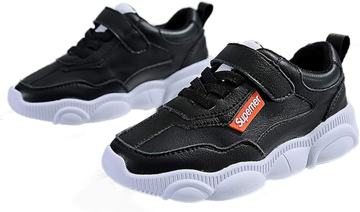 girls black trainers with velcro