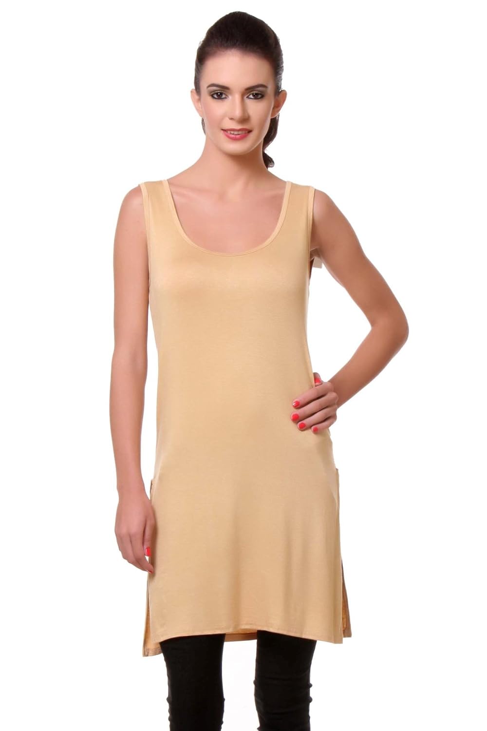 teemoods women's cotton chemise/long slip/suit slip nighty
