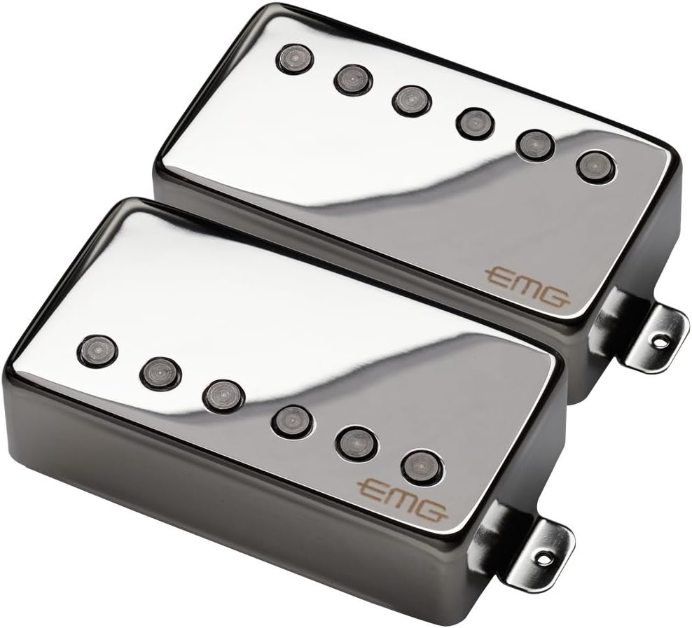 Electronics Black Chrome EMG 57/66 Bridge and Neck Humbucker Guitar