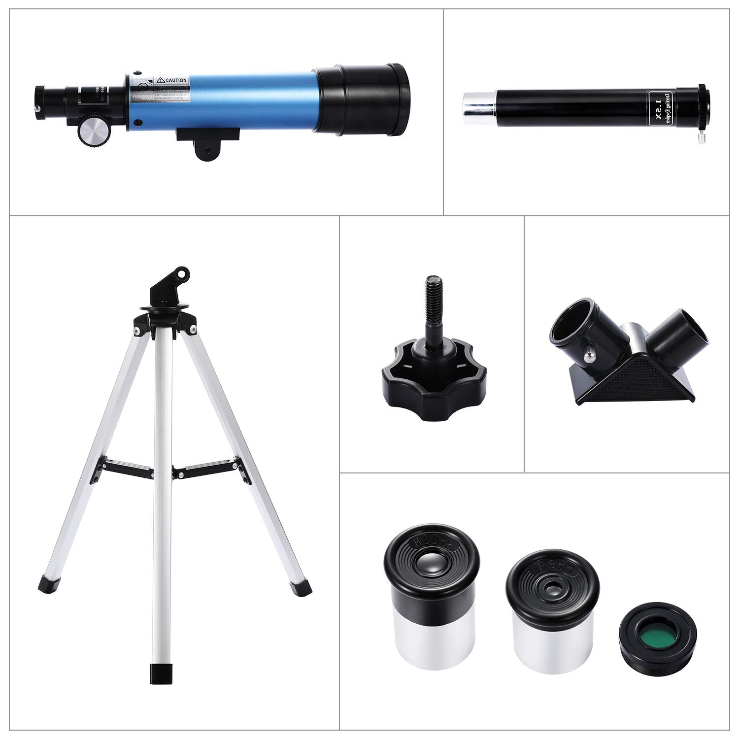 Telescope for Kids, Merkmak Educational Toy for Beginners Science Plastic Tools with Tripod and 3 Magnification Eyepieces 360/50mm Spotting Scope