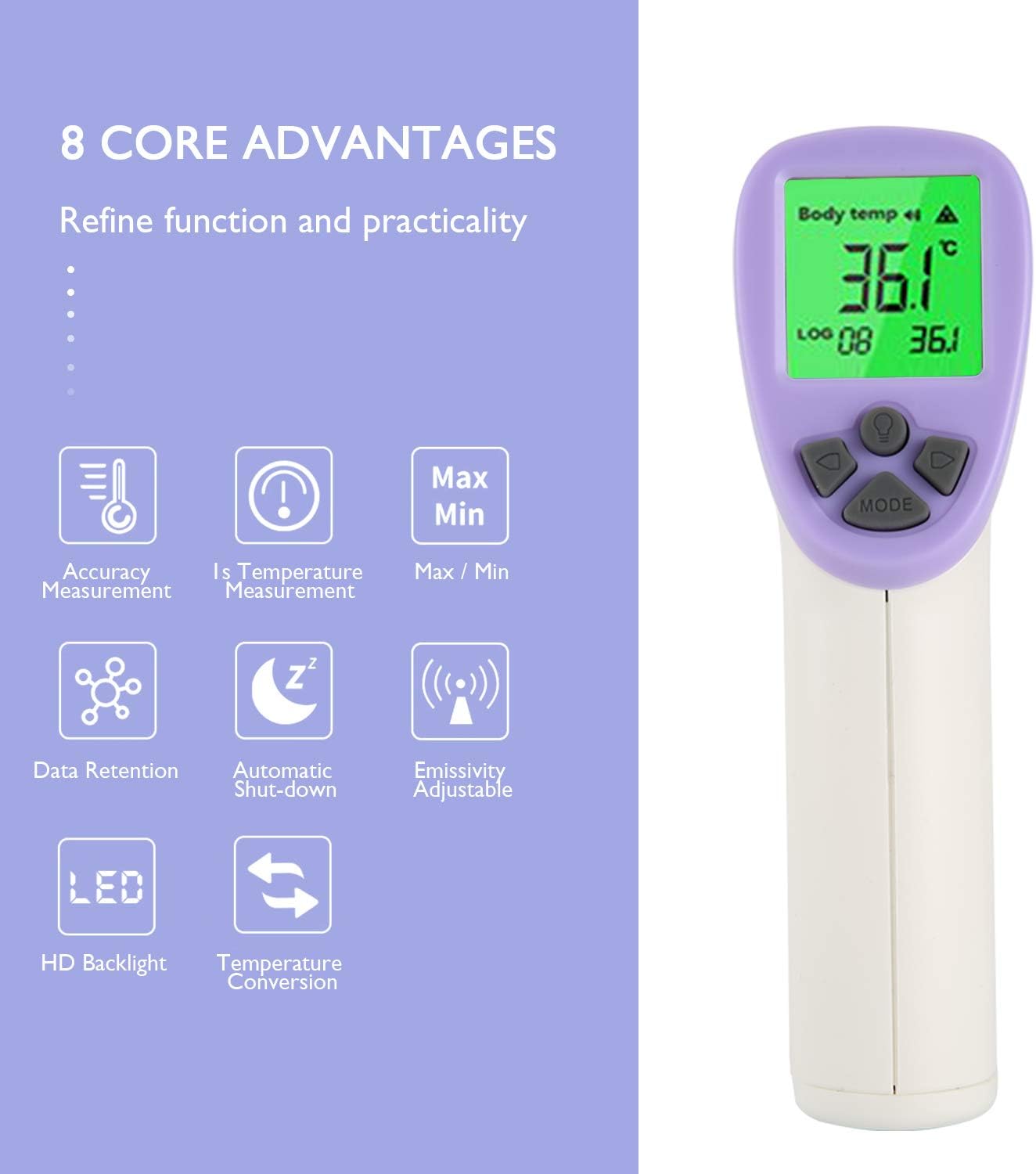 Thermometre Professionnel Infrarouge Numerique Sans Contact Lectures Instantanees Precises Adulte Pour Bebe Flowerdas Thermometre Frontal Enfants Toilette De Bebe Bebe Puericulture Genesis Gs Com