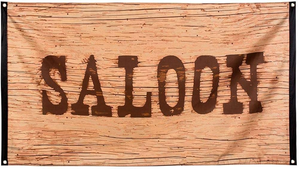 Boland 10201742 Bol54352 Wild West Cowboy Saloon Flag Party Celebration Decoration, Adult, Multi-Coloured