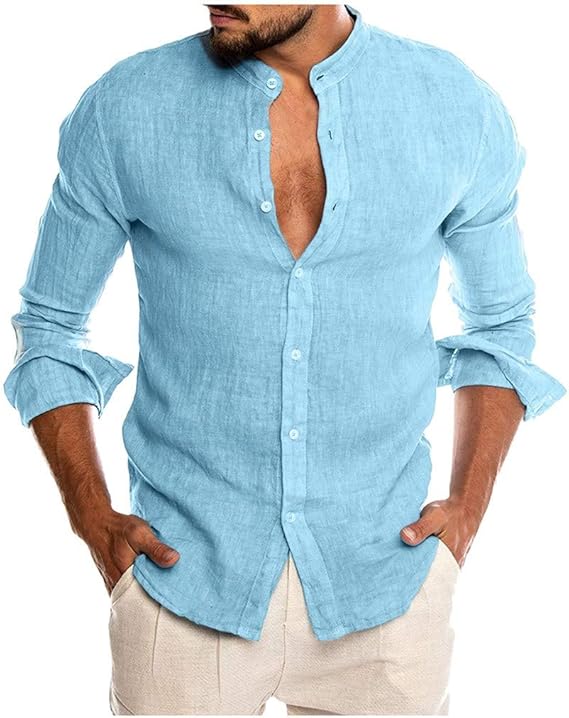 camisa de lino para hombre