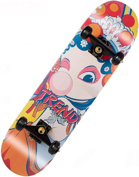Amazon Co Jp スケボー 31インチスケートボードコンプリートダブルキックトリックボード 95a Puホイール 荷重190kg 初心者向け 女の子向け ホーム キッチン