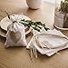 30pcs Burlap Bags Gift Pouches Heart Small Candy Jewelry Storage Package Sack for Wedding Bridal Shower Birthday Party Christmas Valentine's Day Favors DIY Craft, White 5.5x3.7 Inch