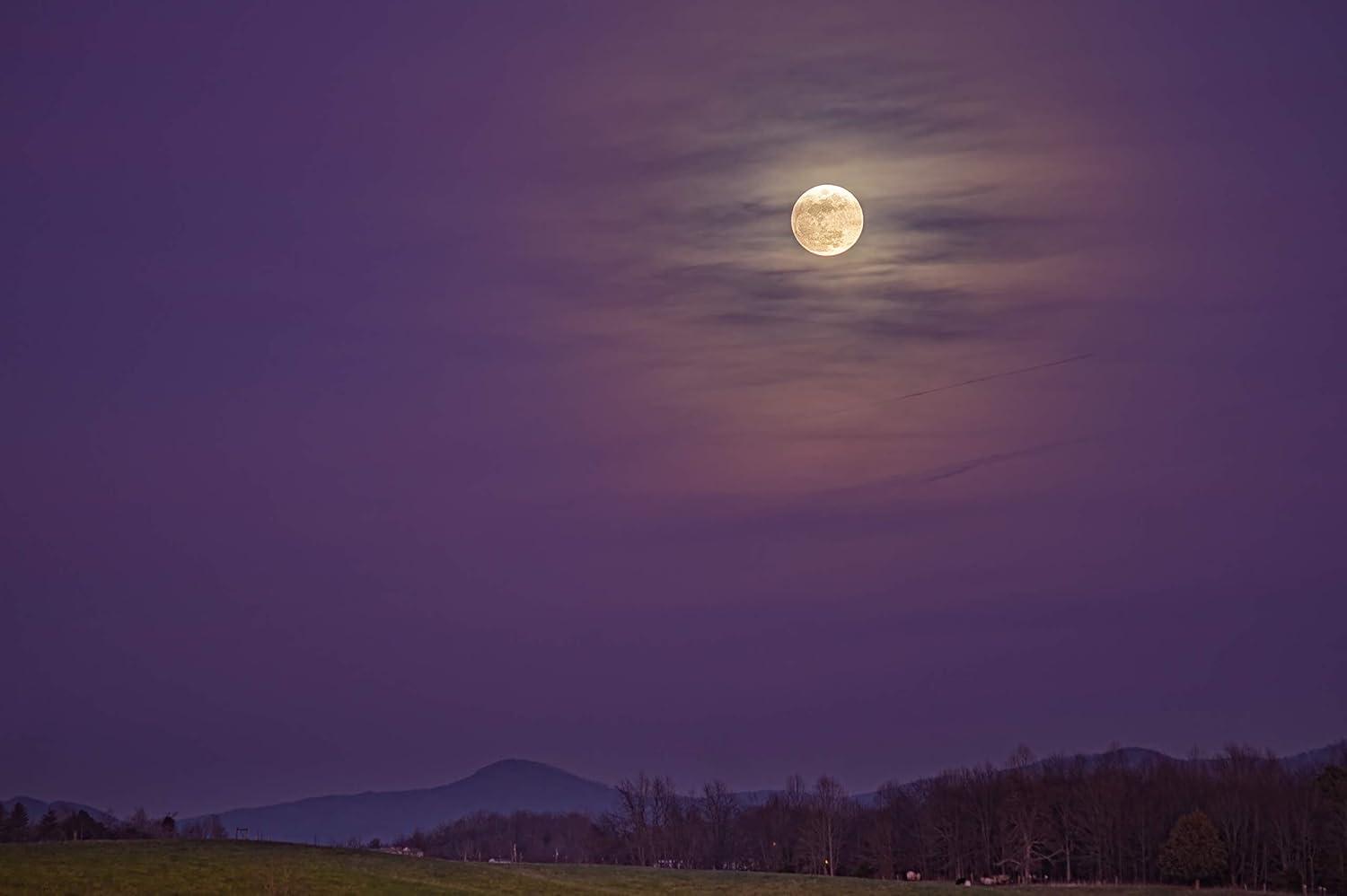 Amazon Com Full Moon Over Mountains Moon Photography Appalachian Landscapes Full Moon Print Moon Clouds Print Dorm Room Decor Bedroom Decor Handmade